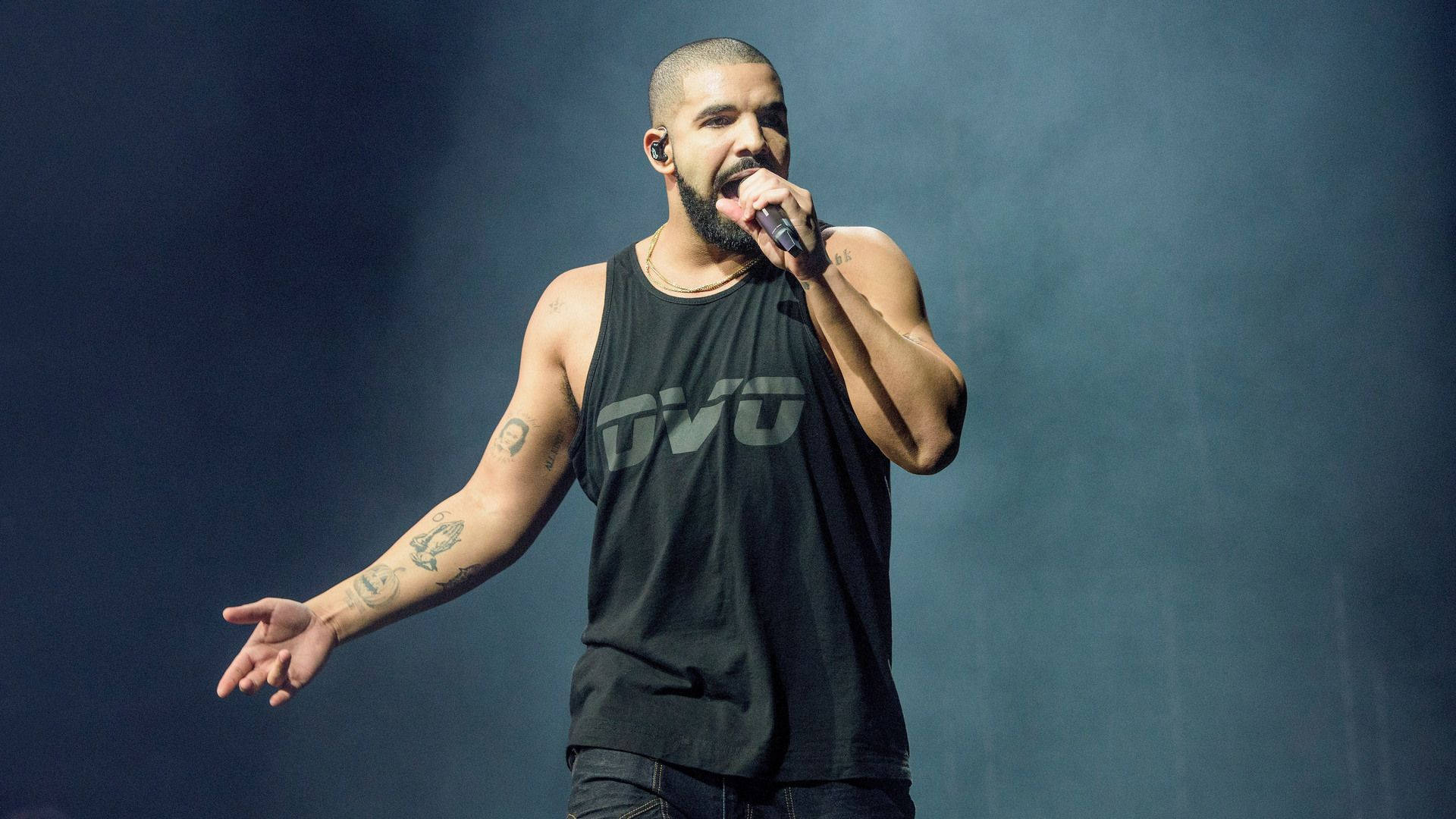 Drake Performing Live O V O Tank Top Background