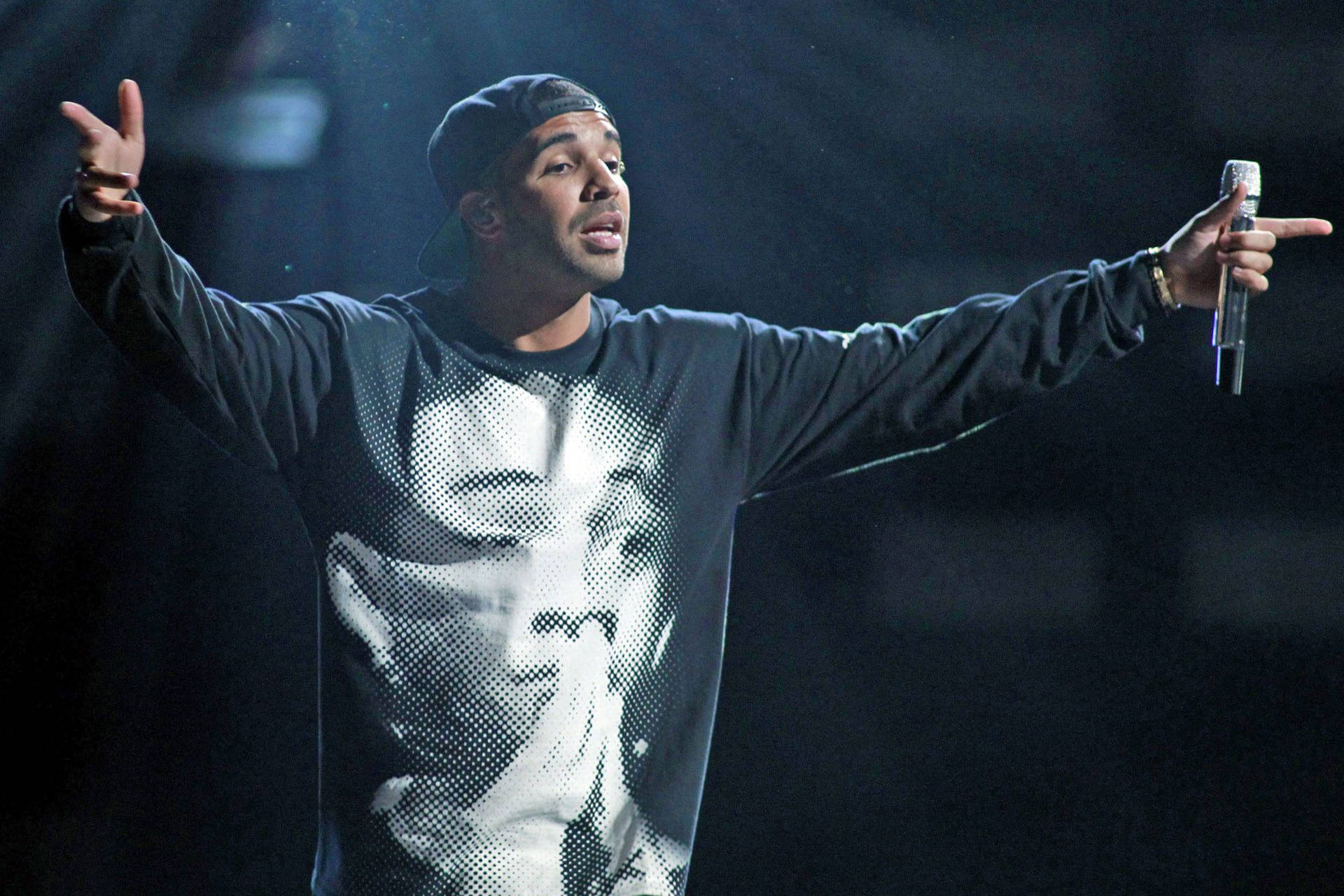 Drake Rap Artist Candid Shot Background