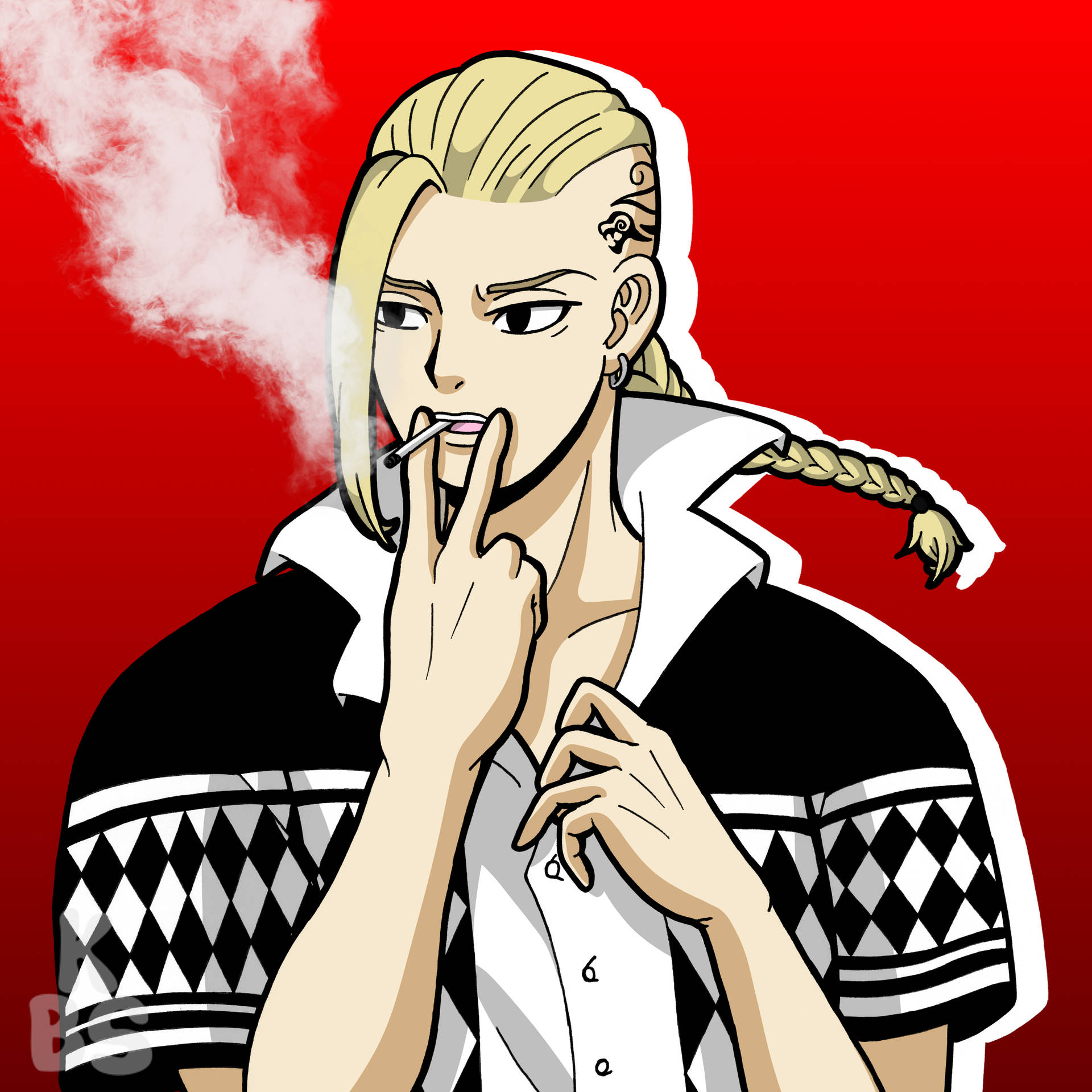 Draken Smoking Cigarette Background