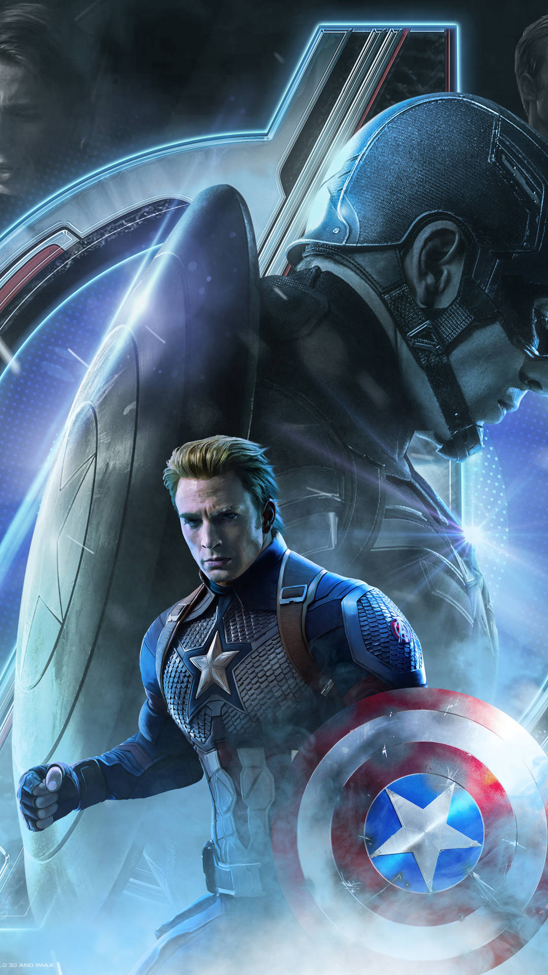 Dramatic Blue Captain America Iphone Background