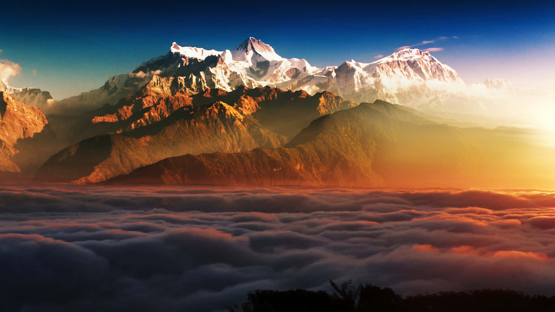 Dramatic Clouds Blanket The Sky Background