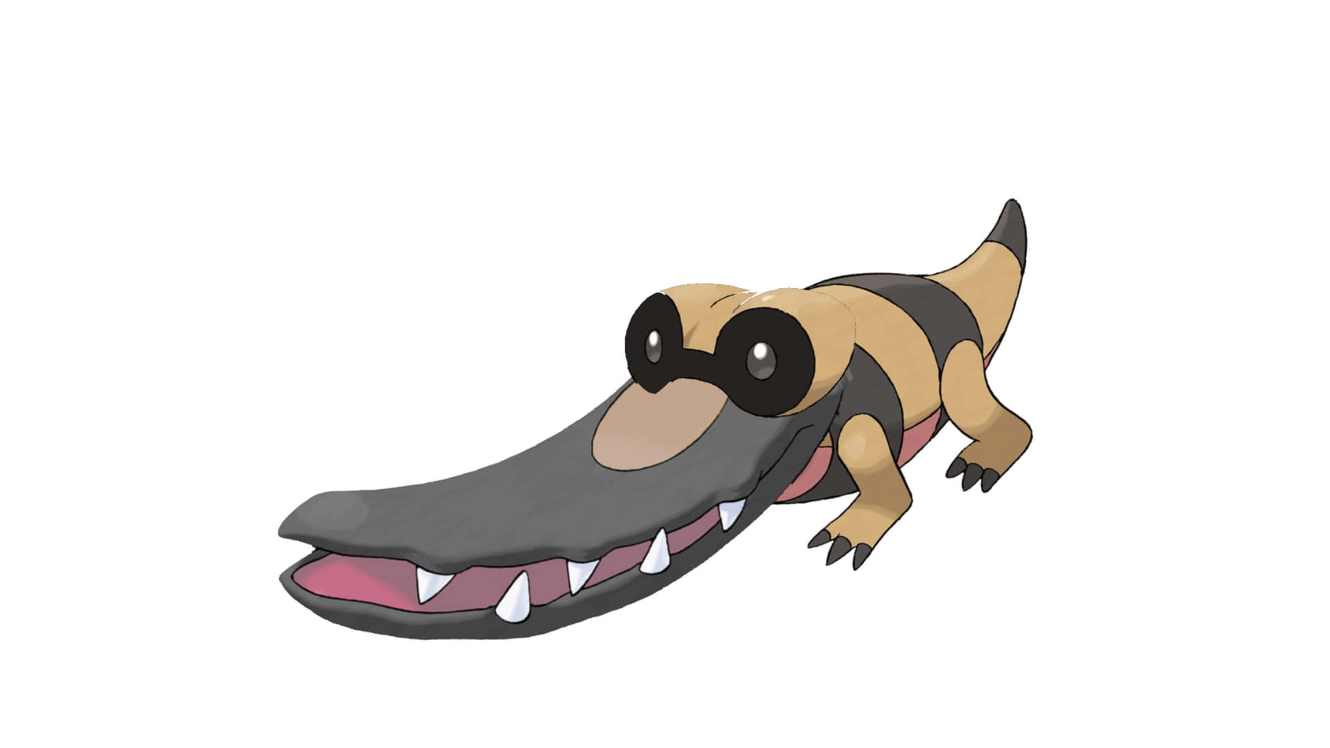 Dramatic Fusion Of Sandile And Mawile In Pokemon Universe Background