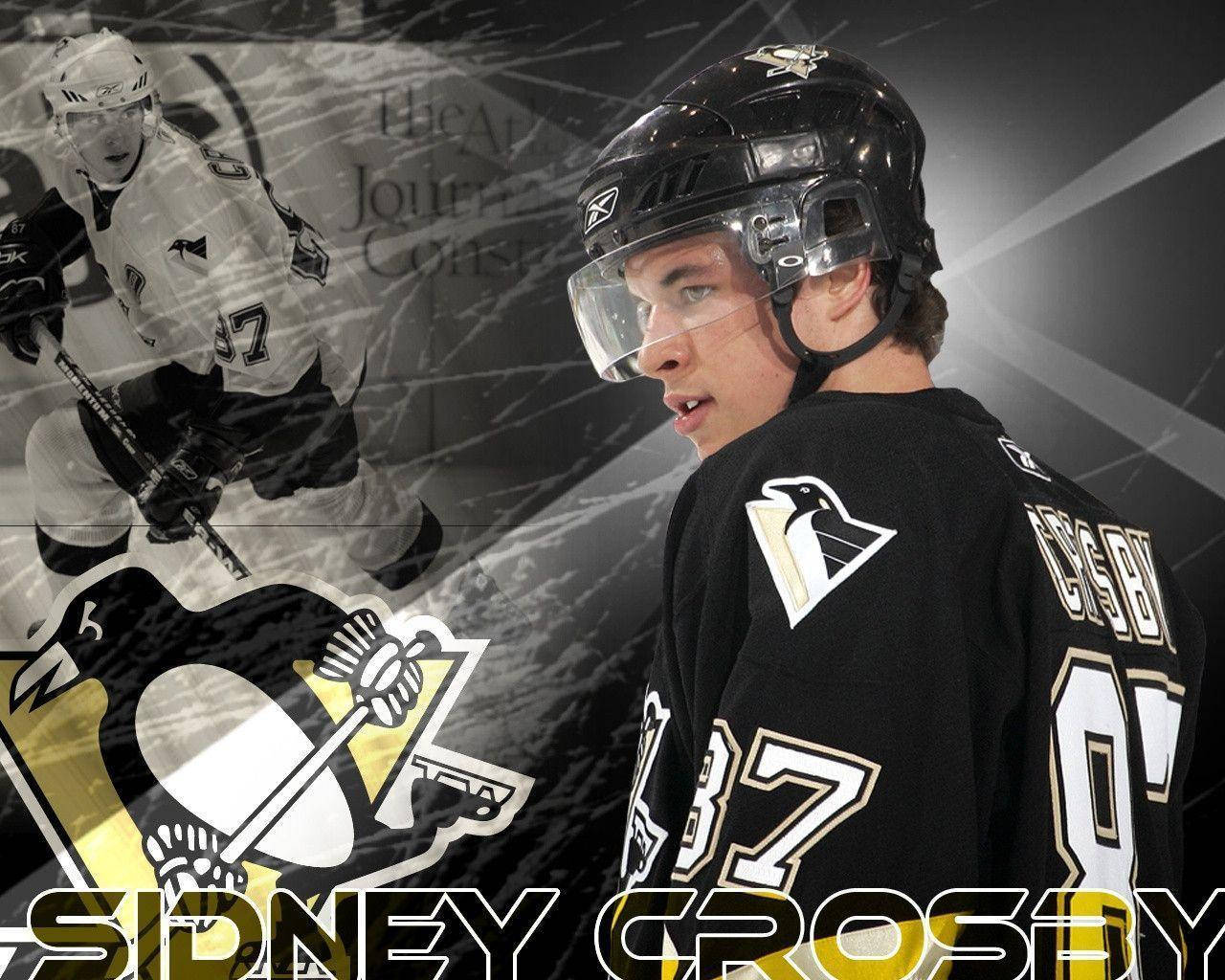 Dramatic Hockey Player Sidney Crosby Background