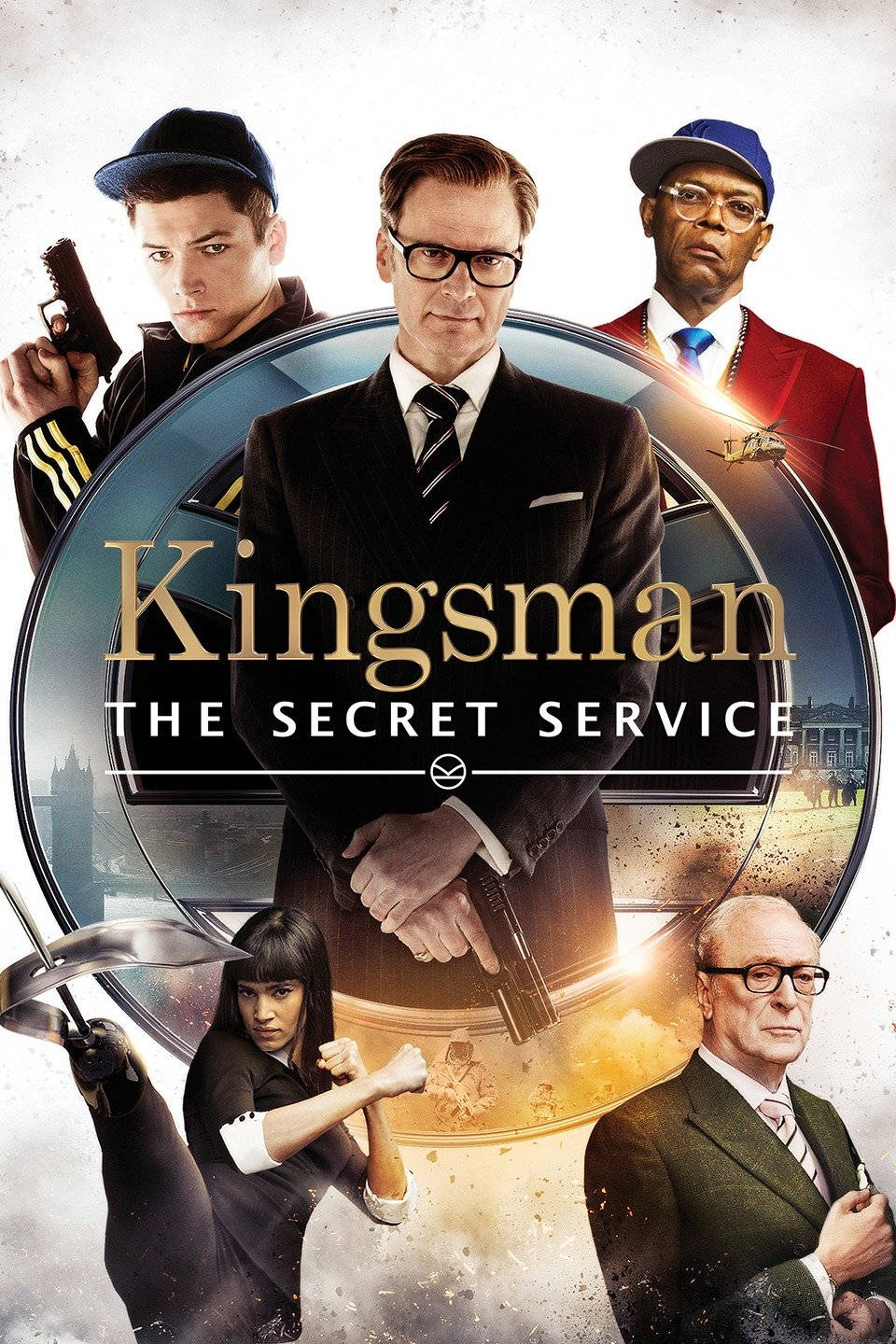 Dramatic Movie Poster Of Kingsman: The Secret Service Background