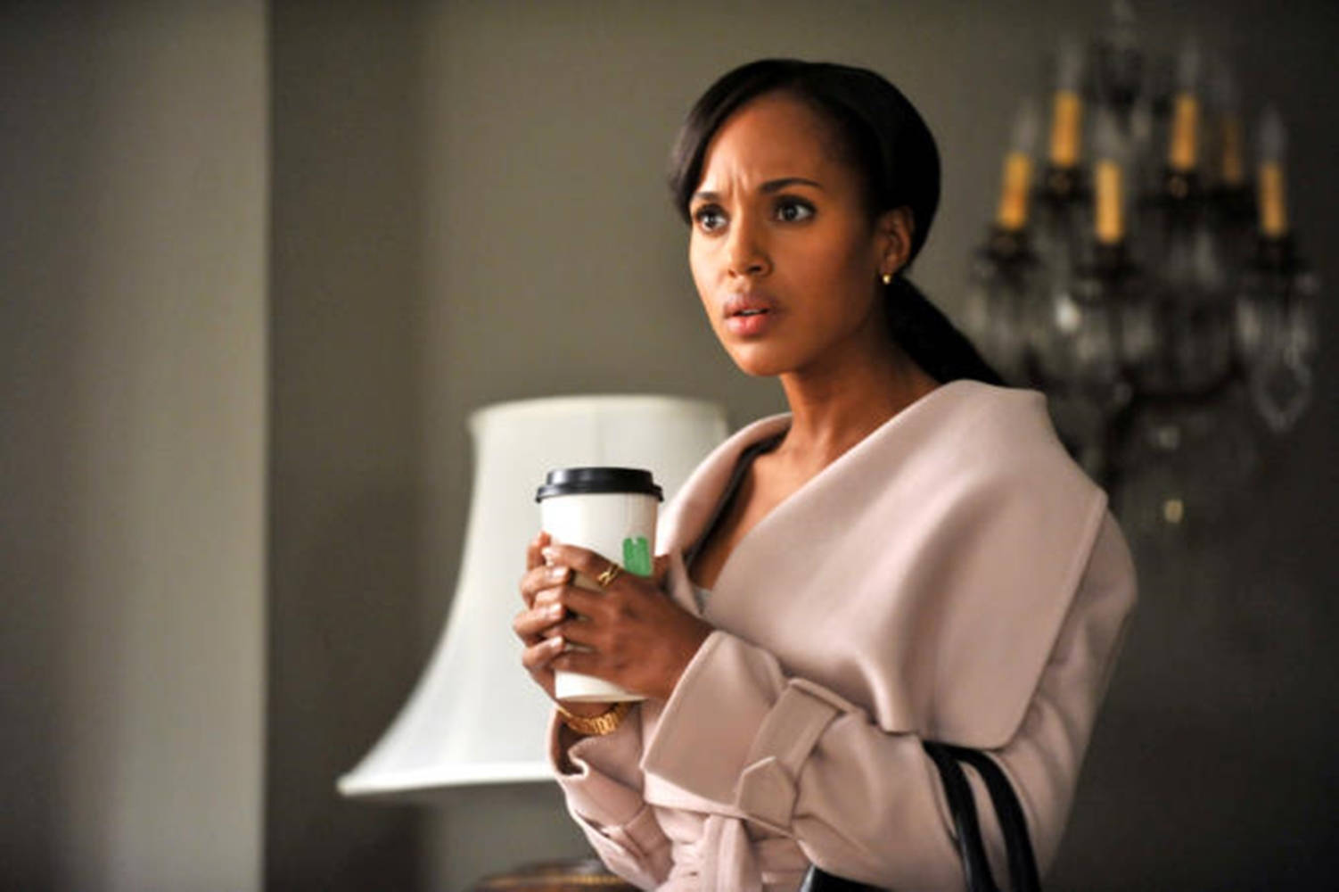Dramatic Scene From Scandal With Olivia Pope Background