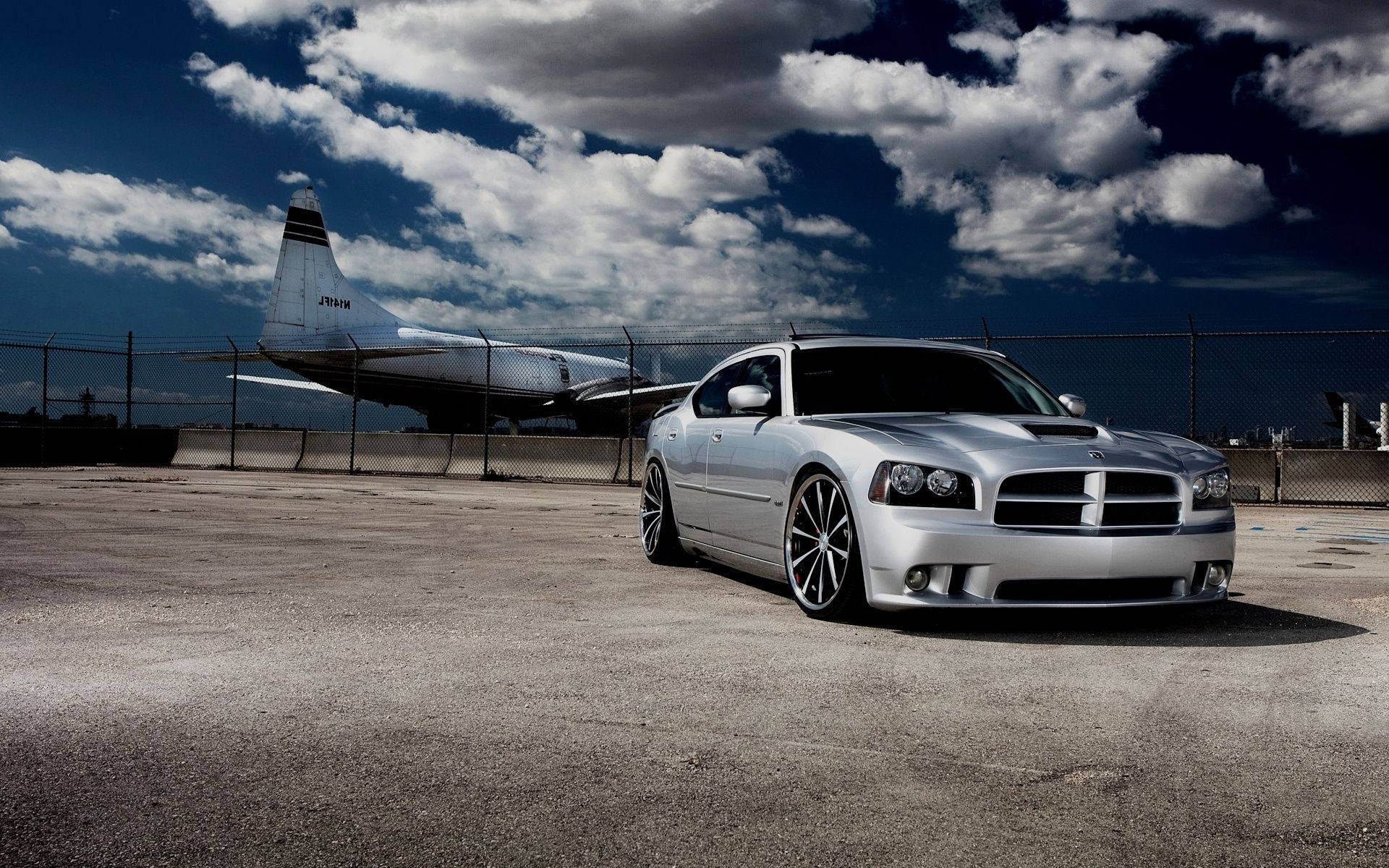Dramatic Scenic Effect Dodge Charger Background