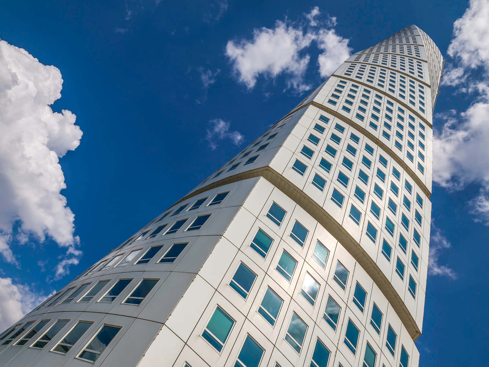 Dramatic Skyline View Of The Turning Torso, Sweden's Tallest Building