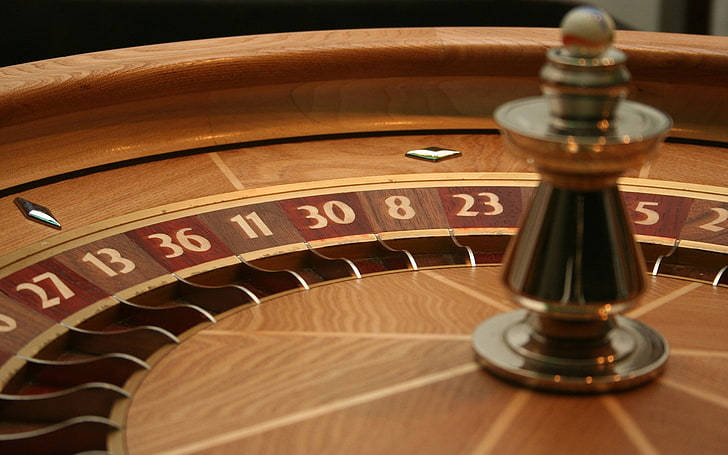 Dramatic View Of A Roulette Wheel Background