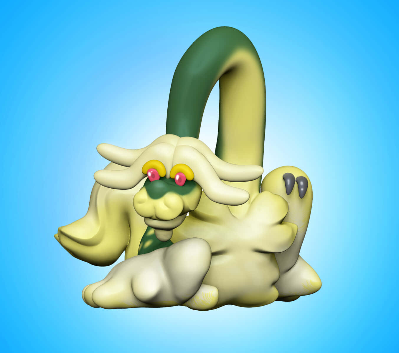 Drampa Against Blue Background Background