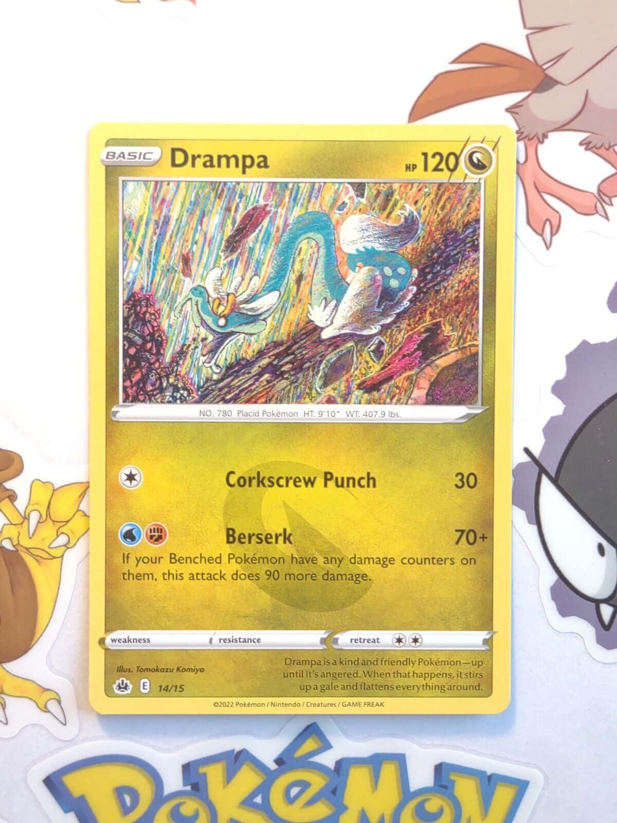 Drampa Card Against Pokémon Background Background