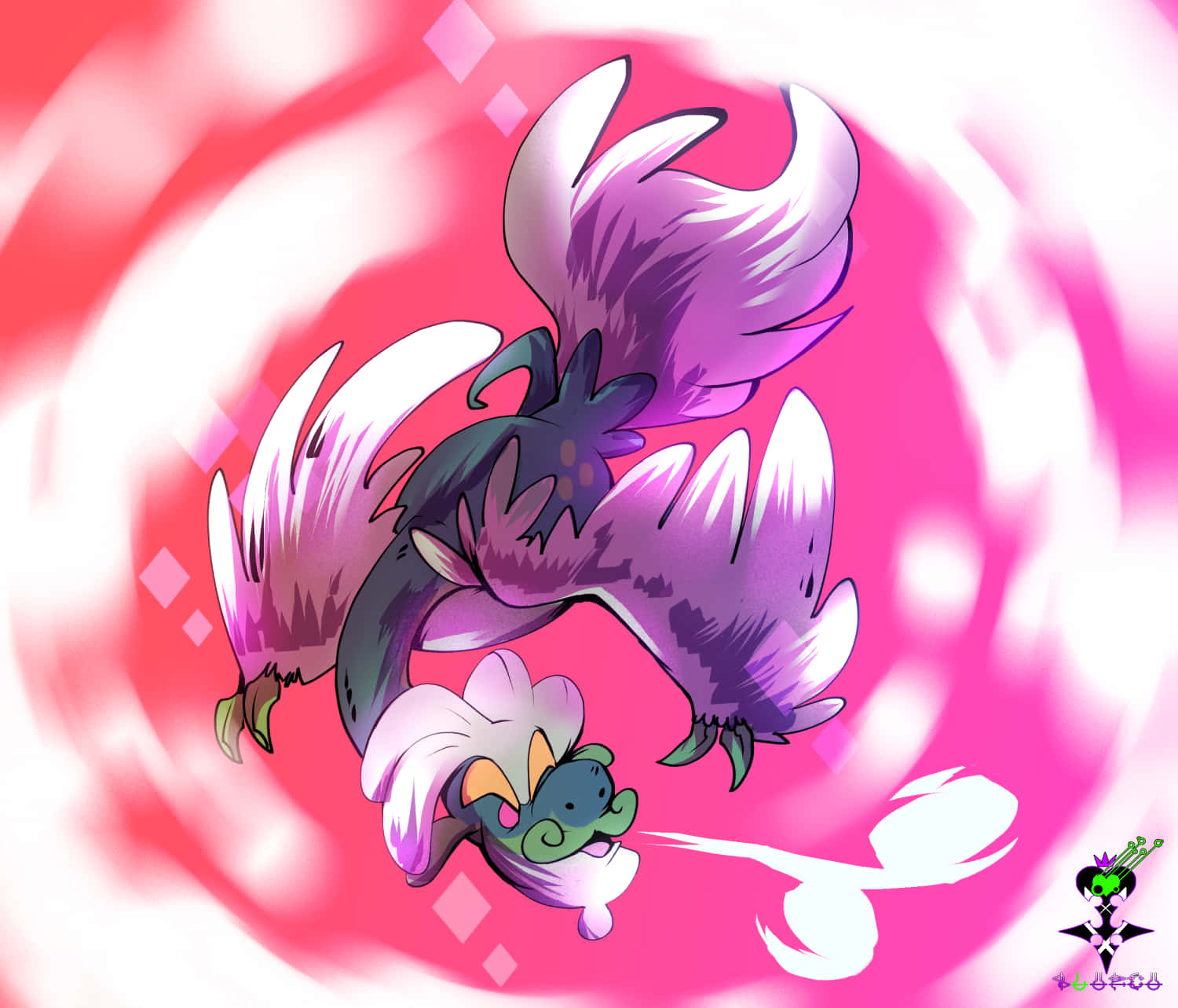 Drampa Graphic In Abstract Background Background