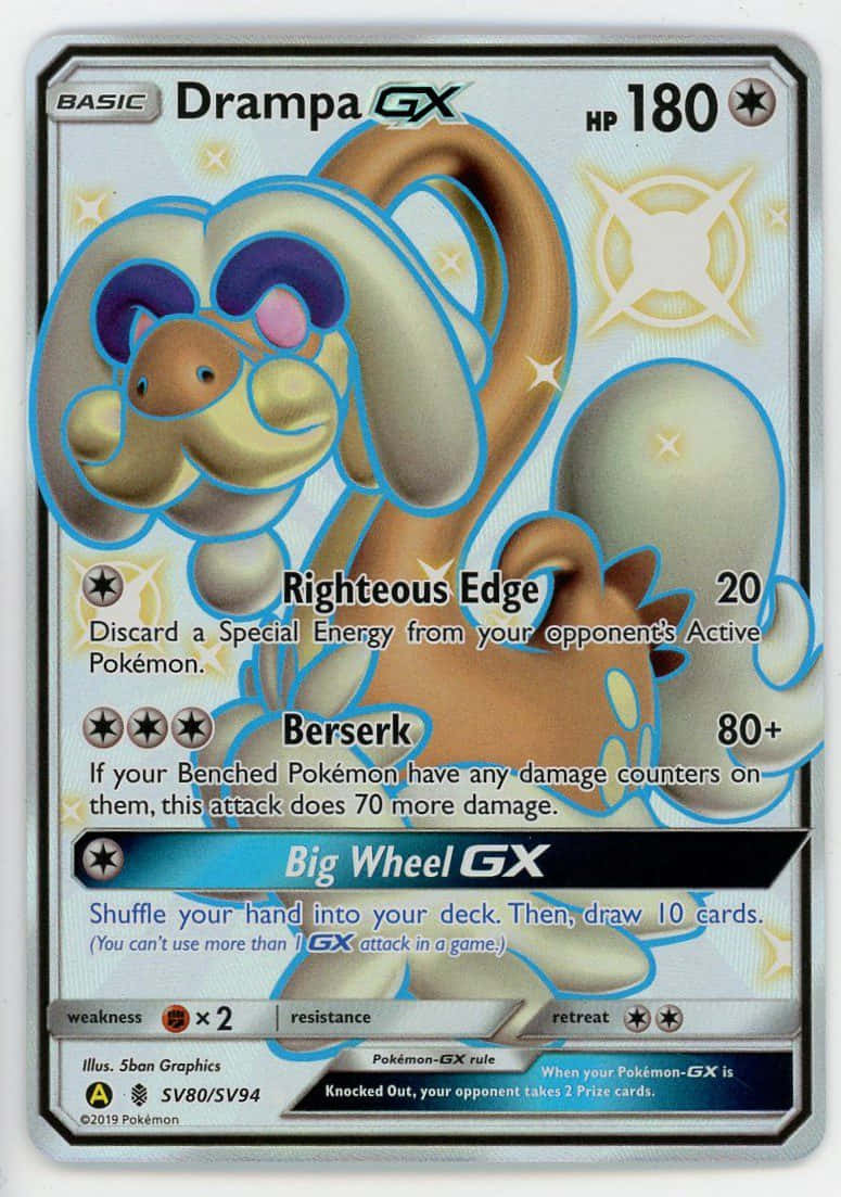 Drampa Gx Blue Gold Card Background