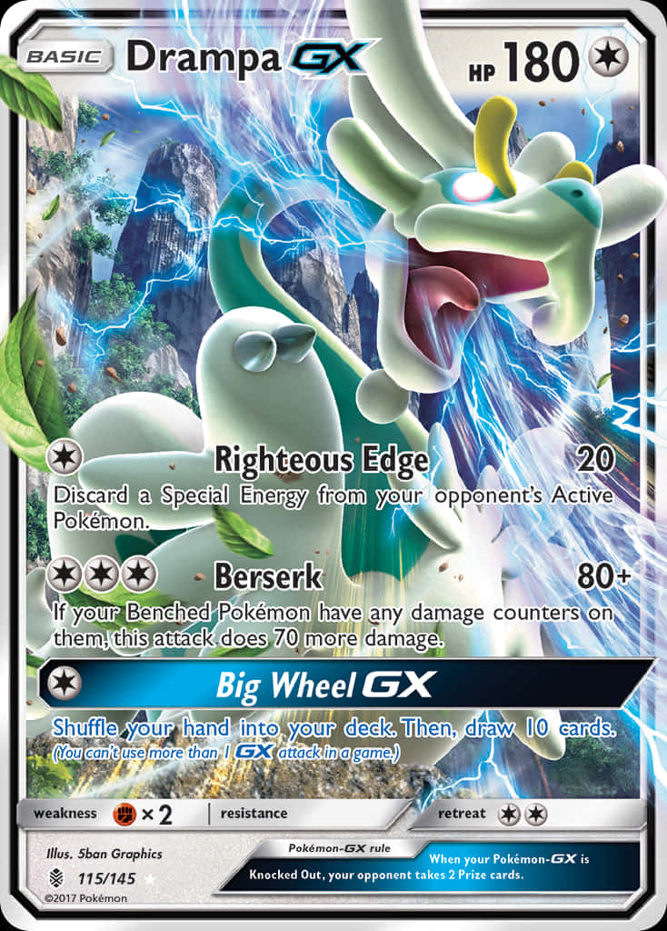 Drampa Gx Pokémon Trading Card Background