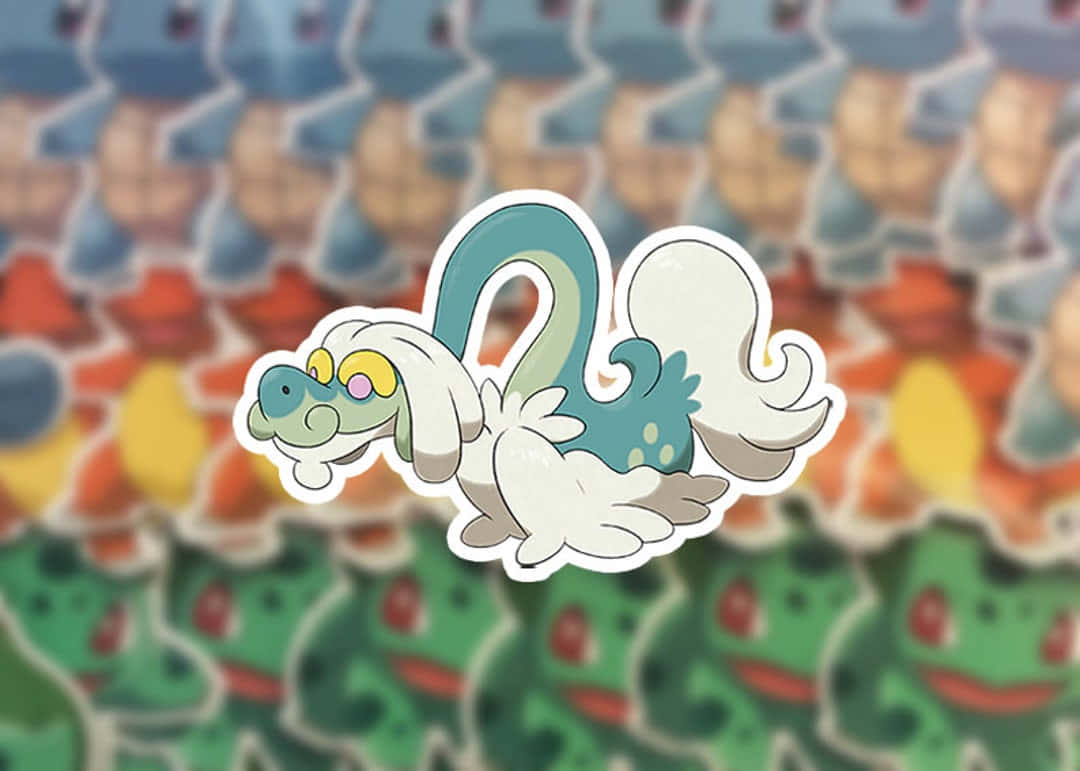 Drampa In Abstract Pokémon Background Background