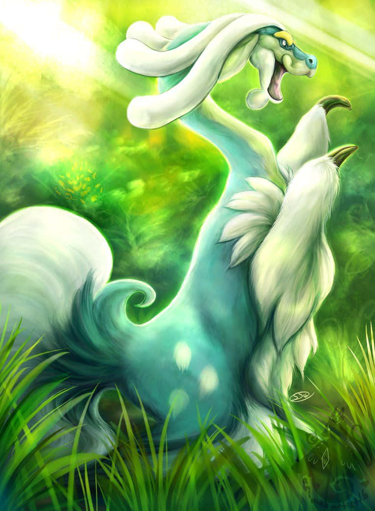 Drampa In Grass Background