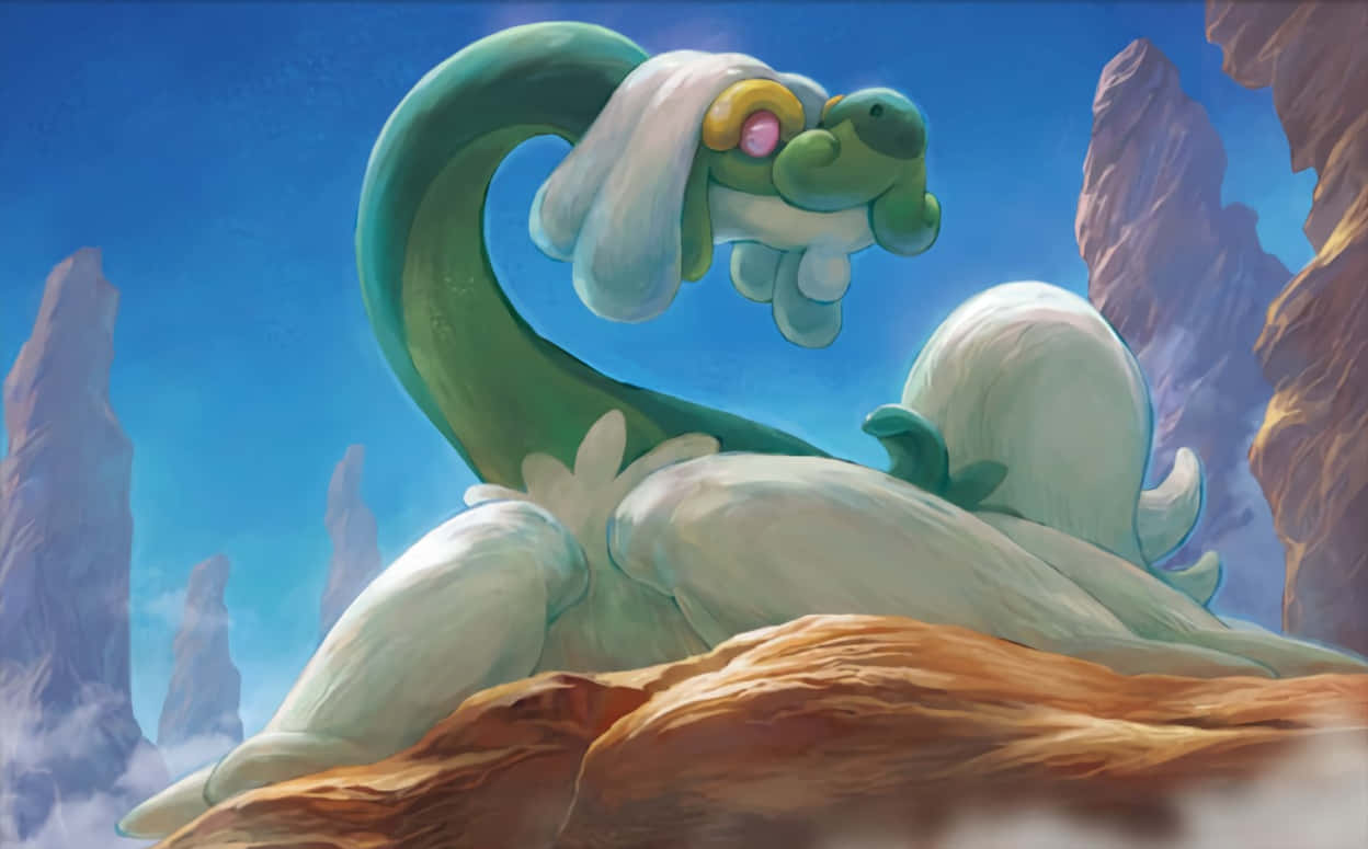 Drampa On Rock Background