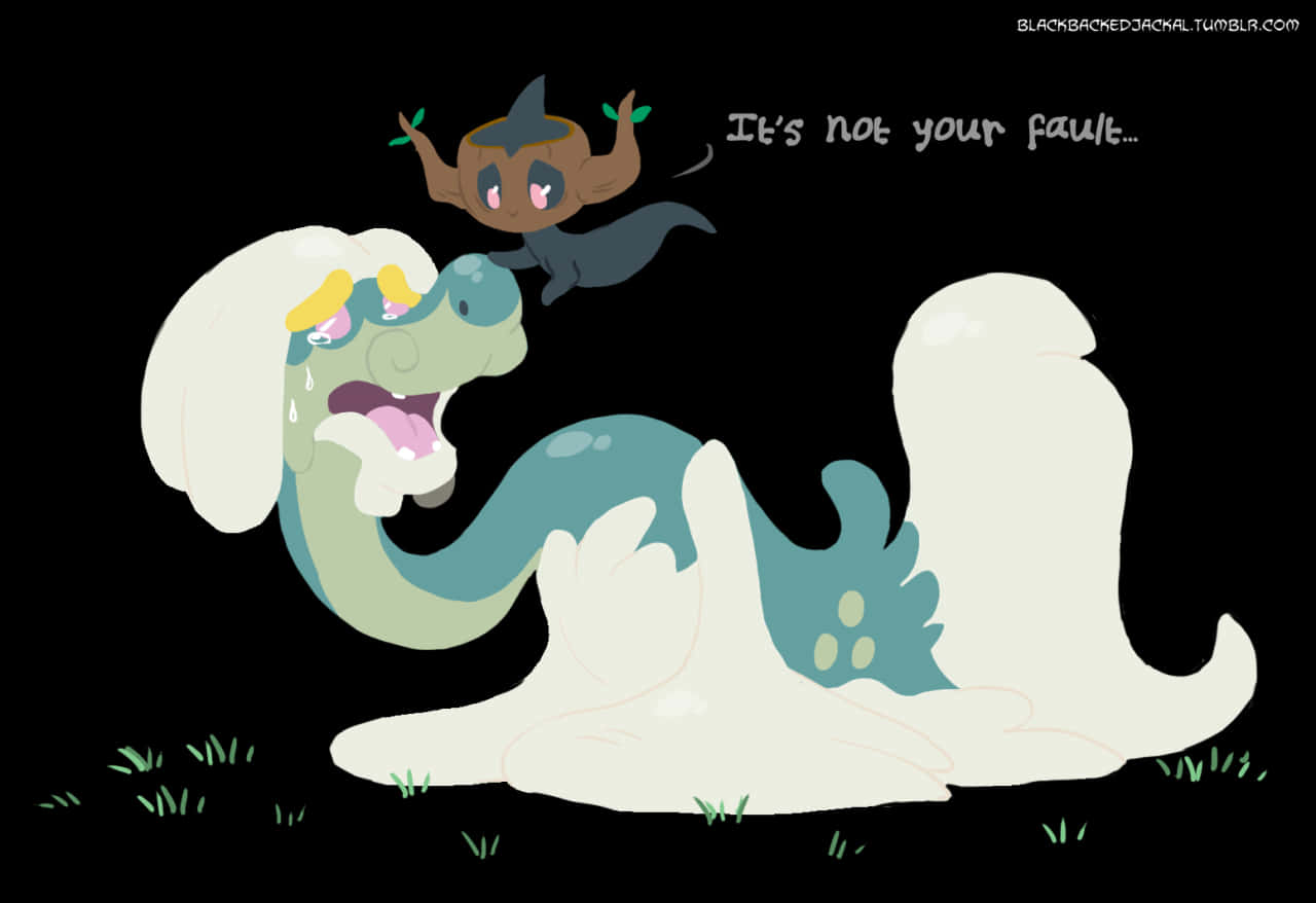 Drampa With Phantump Background