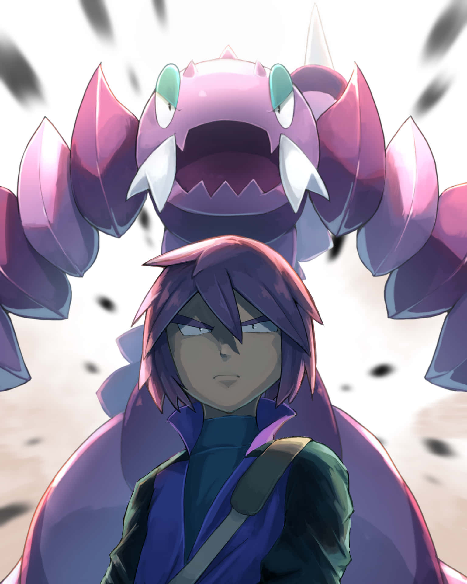 Drapion Behind Trainer Background