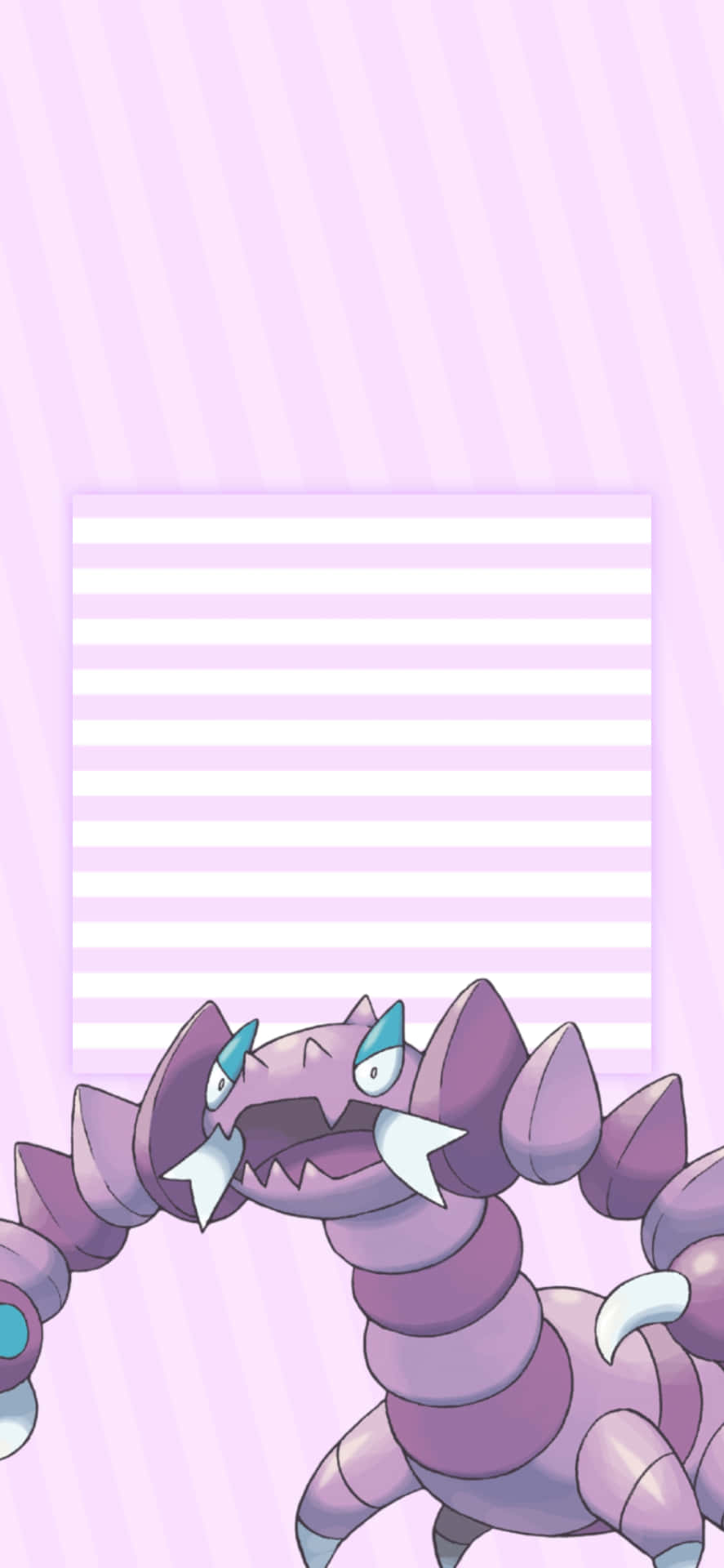 Drapion On Purple Stripes Background
