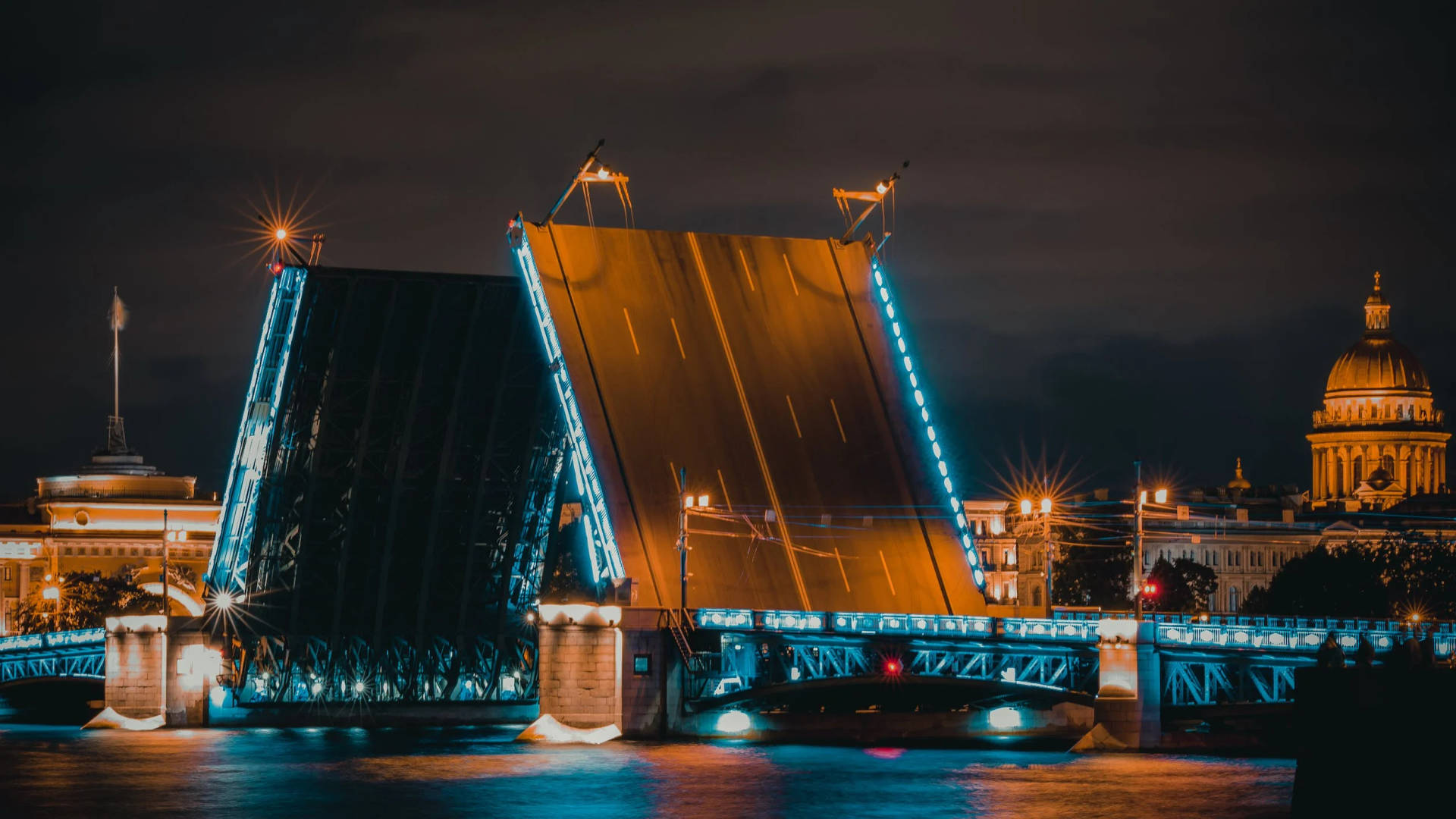 Drawbridge Night City Background