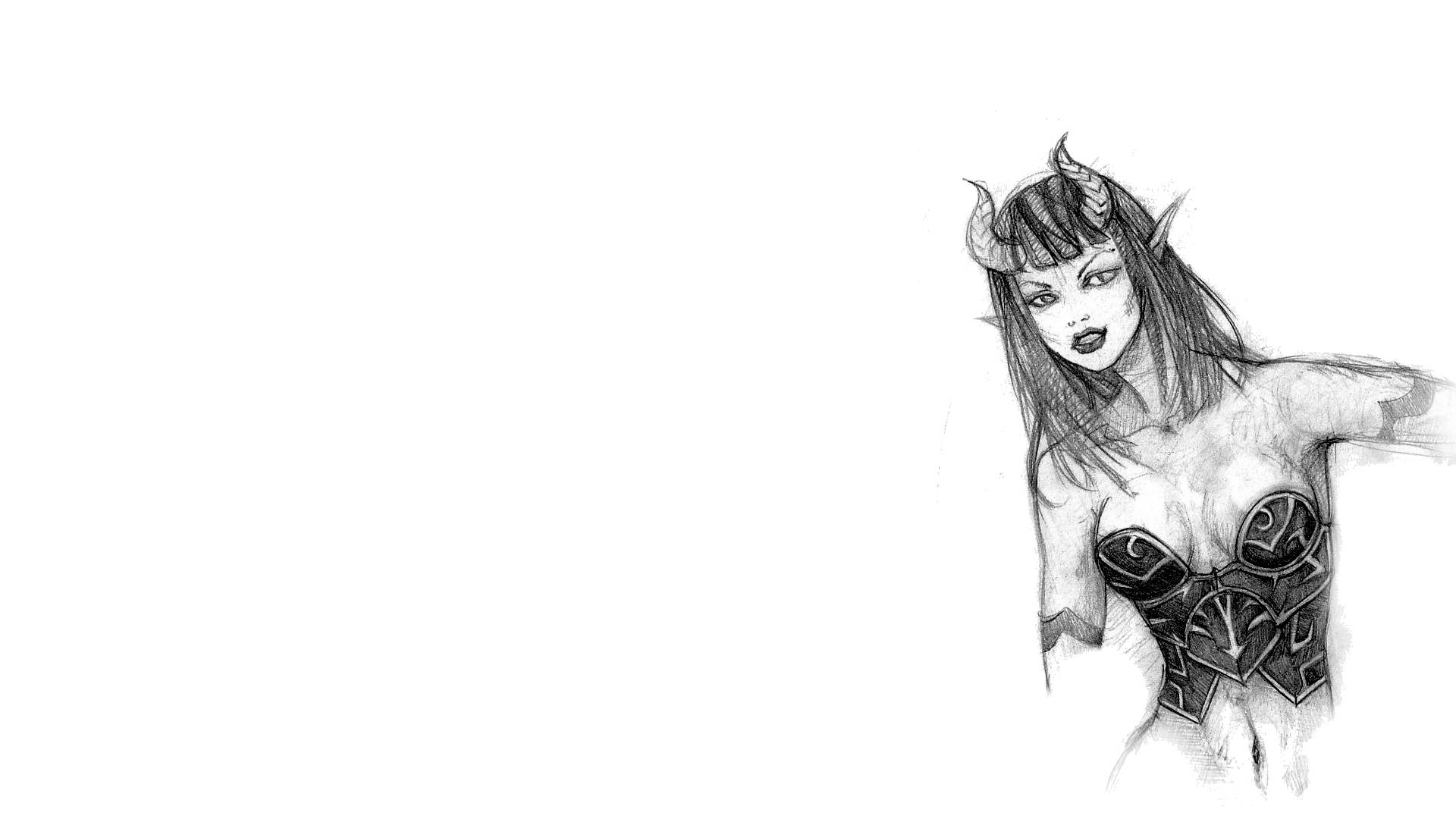 Drawing Of A Sexy Succubus