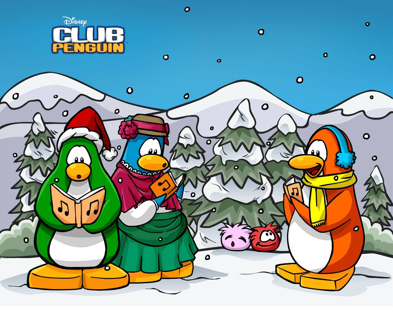 Drawing Of Club Penguin Mascot Background