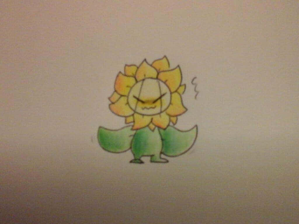 Drawing Of Upset Sunflora Background