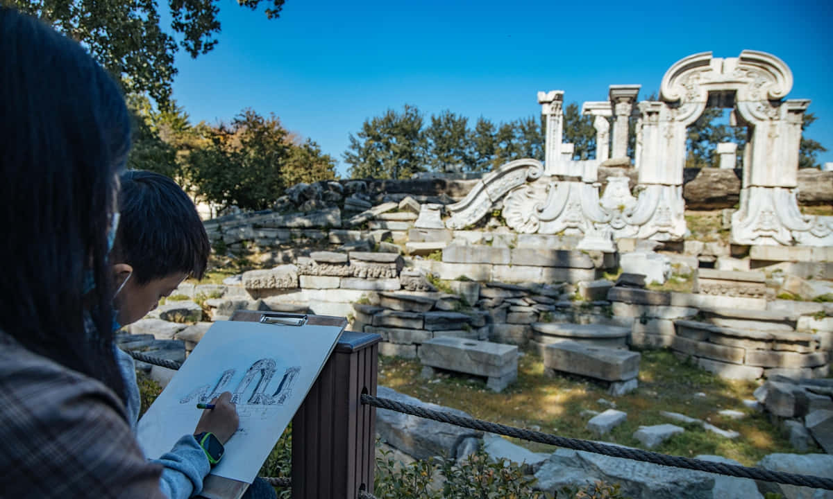 Drawing The Summer Palace Ruins
