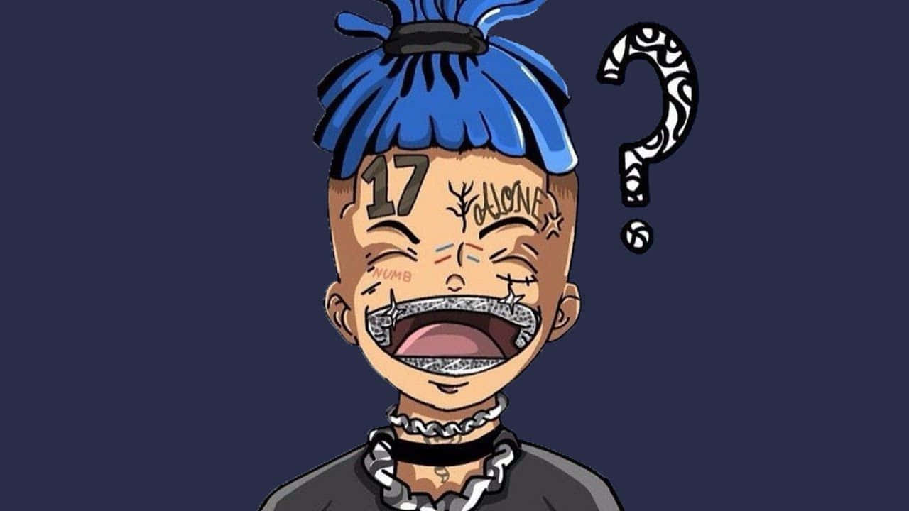 Drawing With Blue Hair Xxxtentacion Bad Background