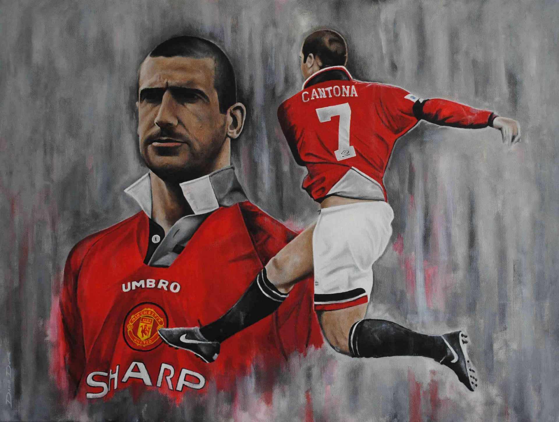 Drawn Eric Cantona Background