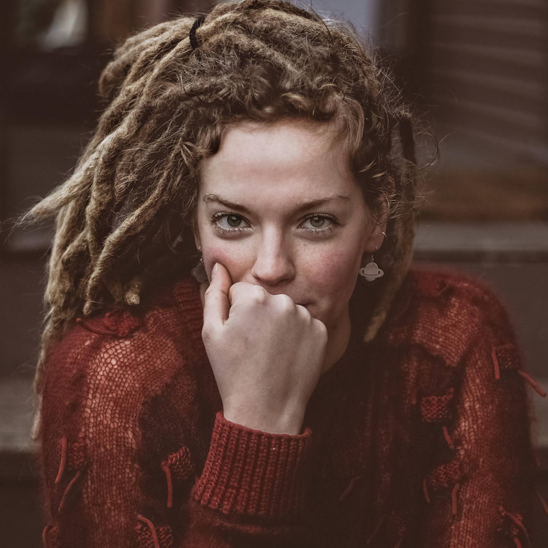 Dreadlocks Stunning Woman Background