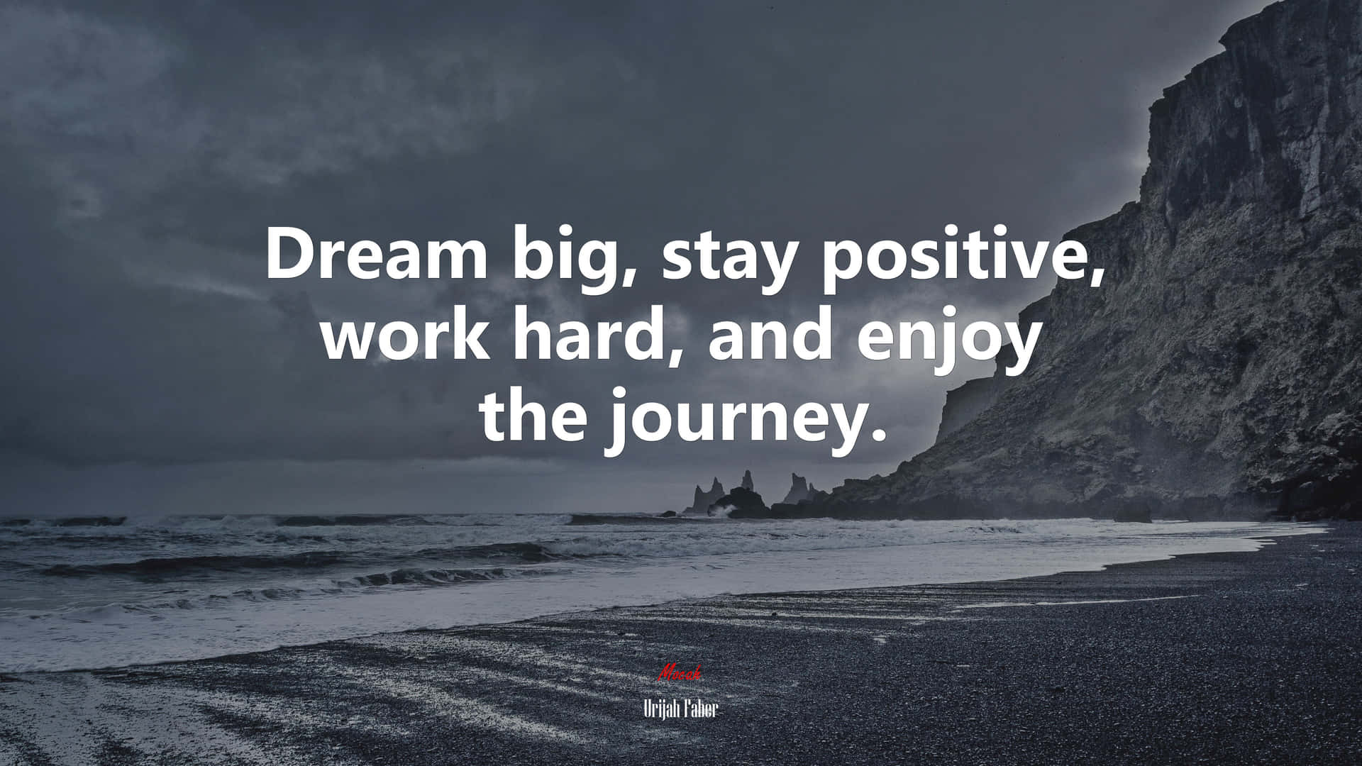 Dream Big Stay Positive Work Hard And Enjoy The Journey Background