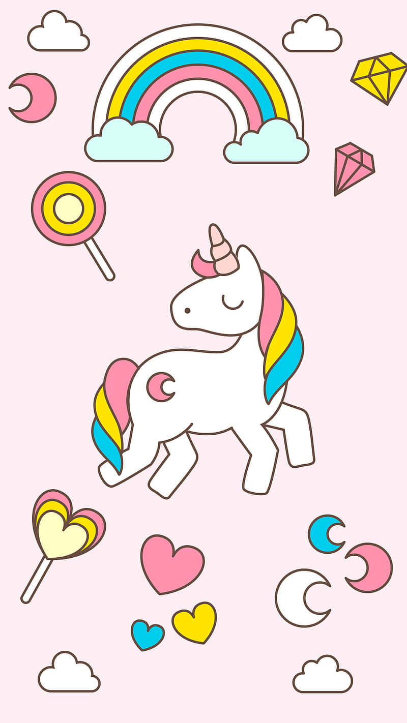 Dream Big, Thinking Magical With Pastel Unicorn Background