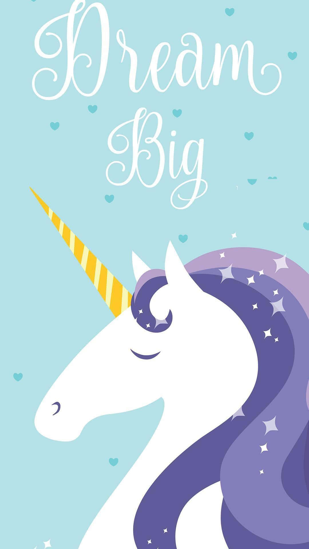 Dream Big Unicorn Aesthetic Background