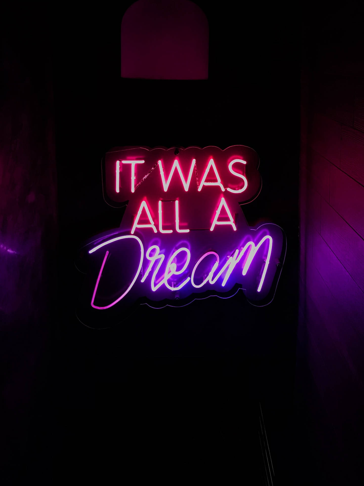 Dream Led Neon Purple Iphone Background