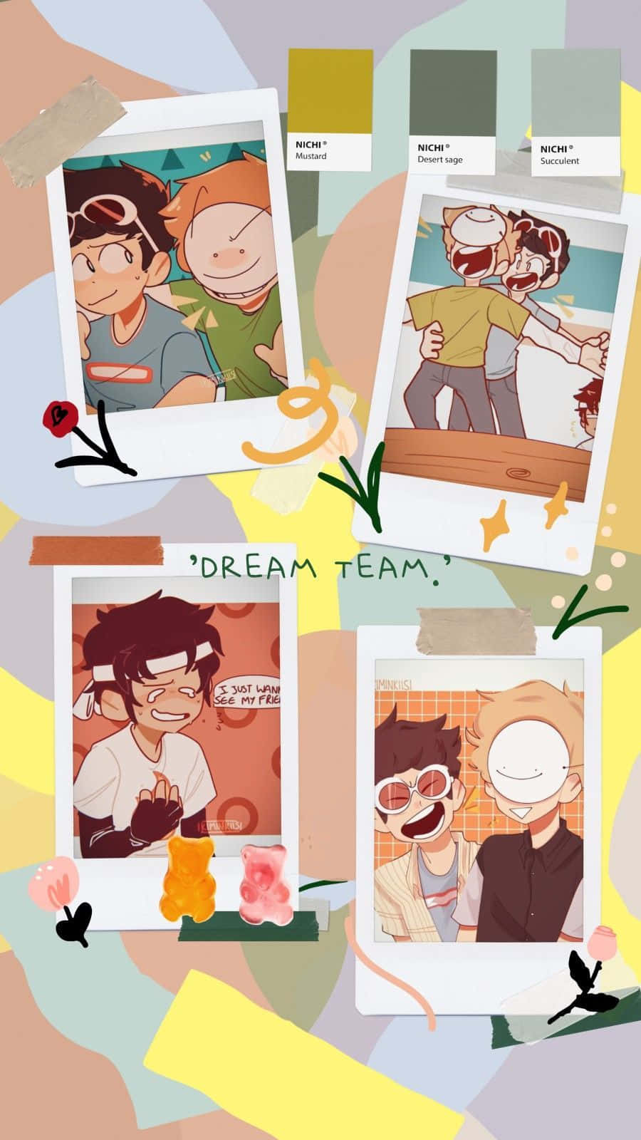Dream Team Photo Collage Background