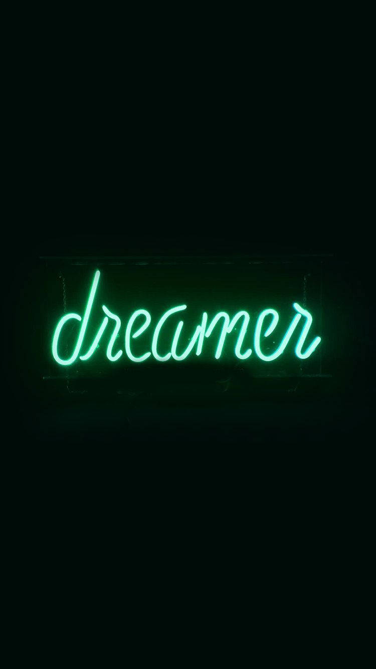 Dreamer Dark Green Aesthetic Background