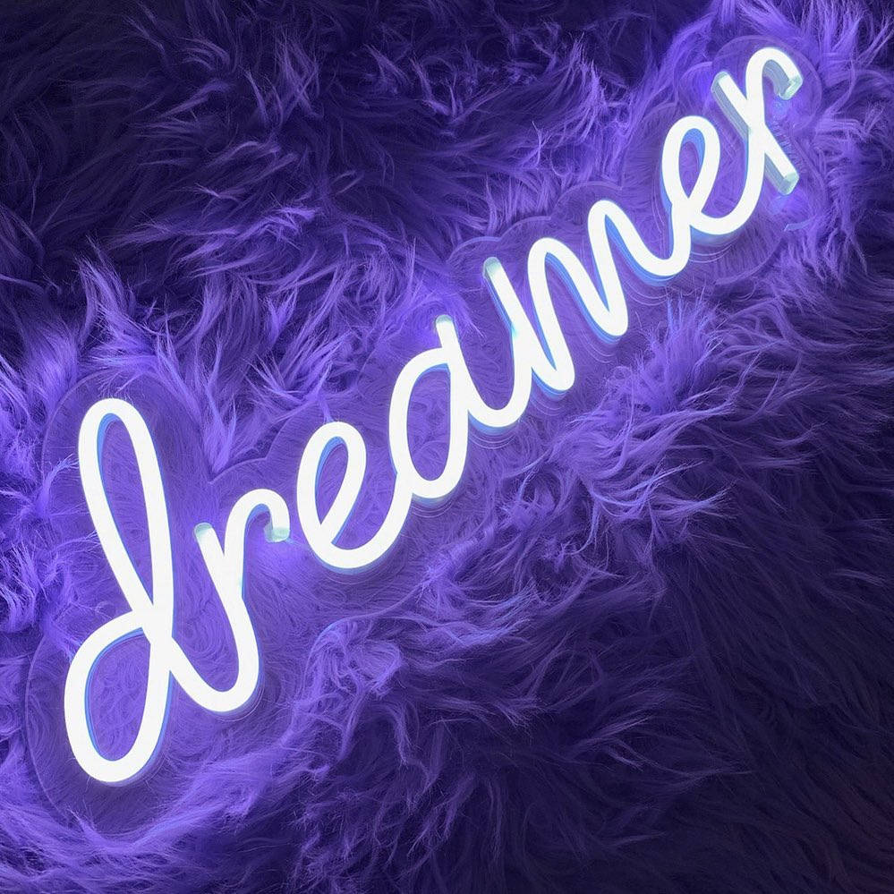 Dreamer Neon Light Background