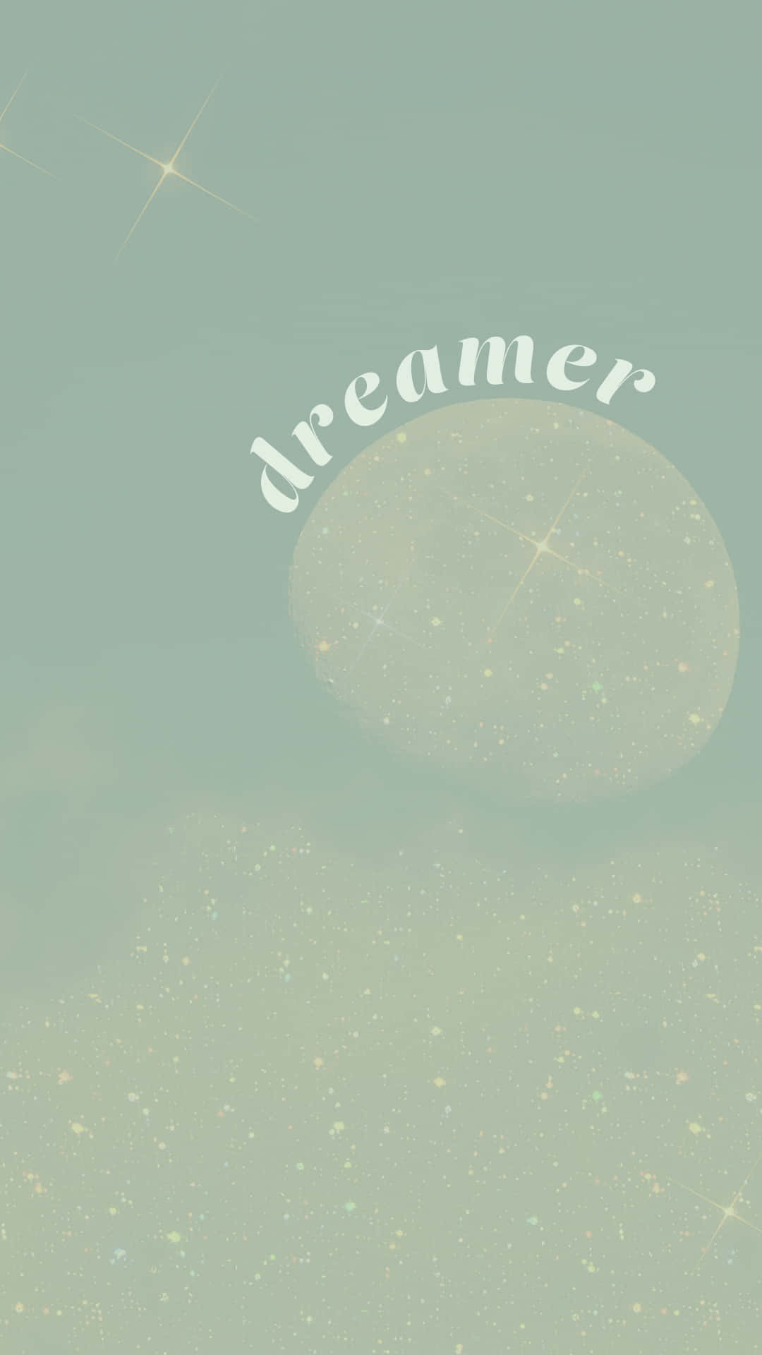 Dreamer Sage Aesthetic Yellow Glitter Background