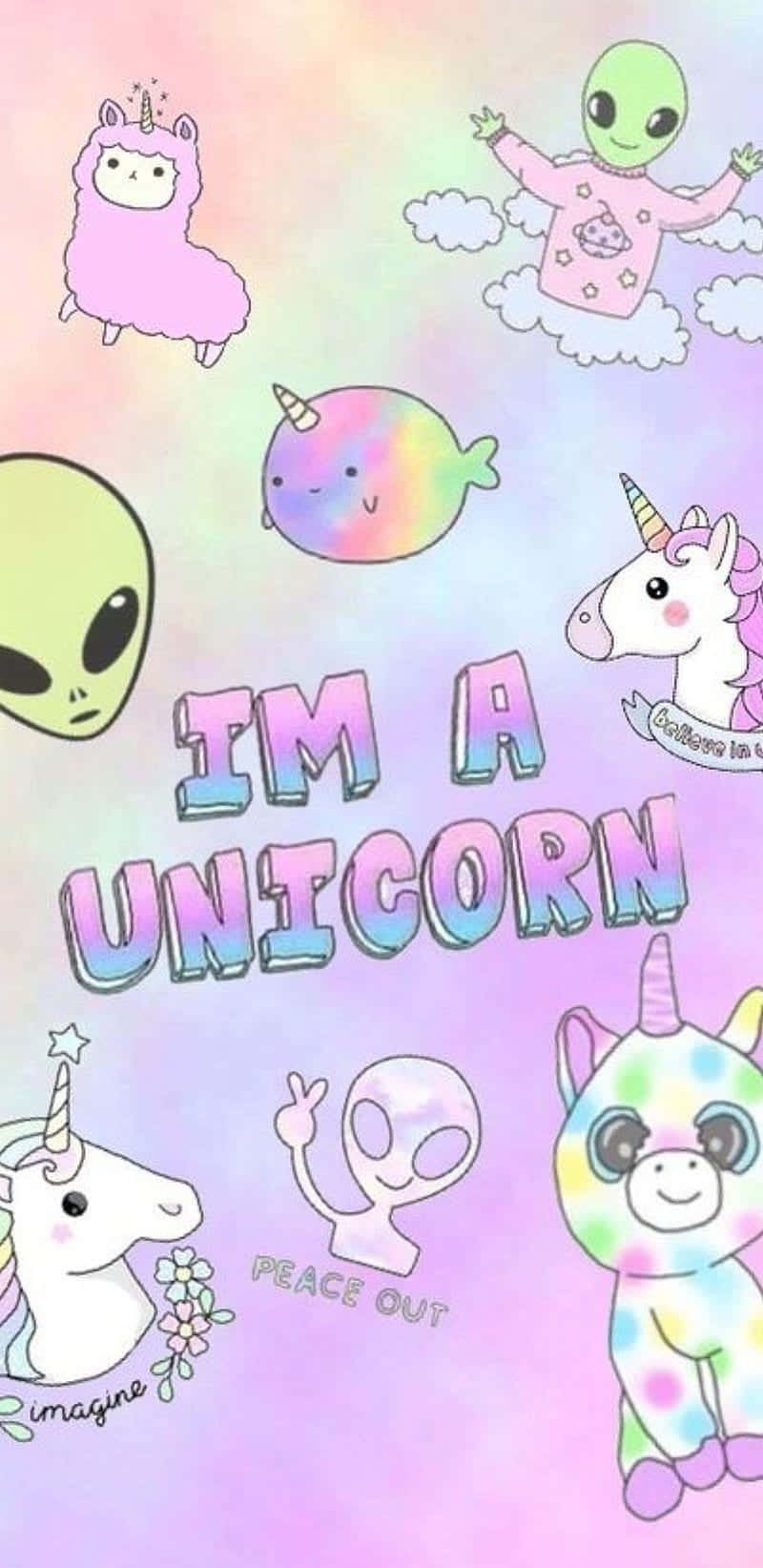 Dreamy And Magical Pastel Unicorn Background