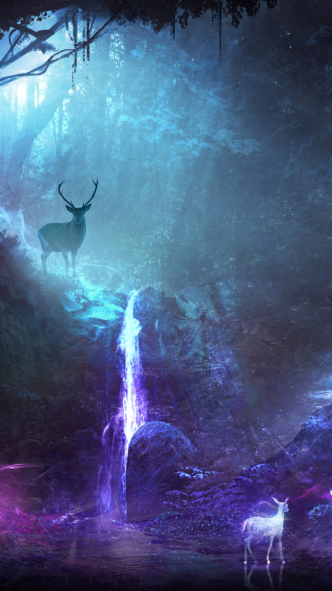 Dreamy Forest With Deer 4k Ultra Iphone