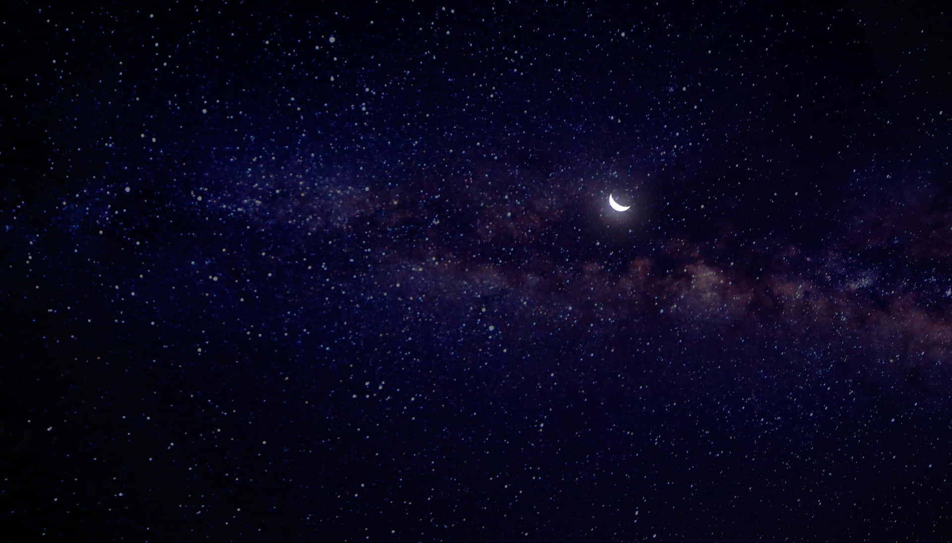 Dreamy Night Sky Of Stars And The Moon As Seen From A Beach Background