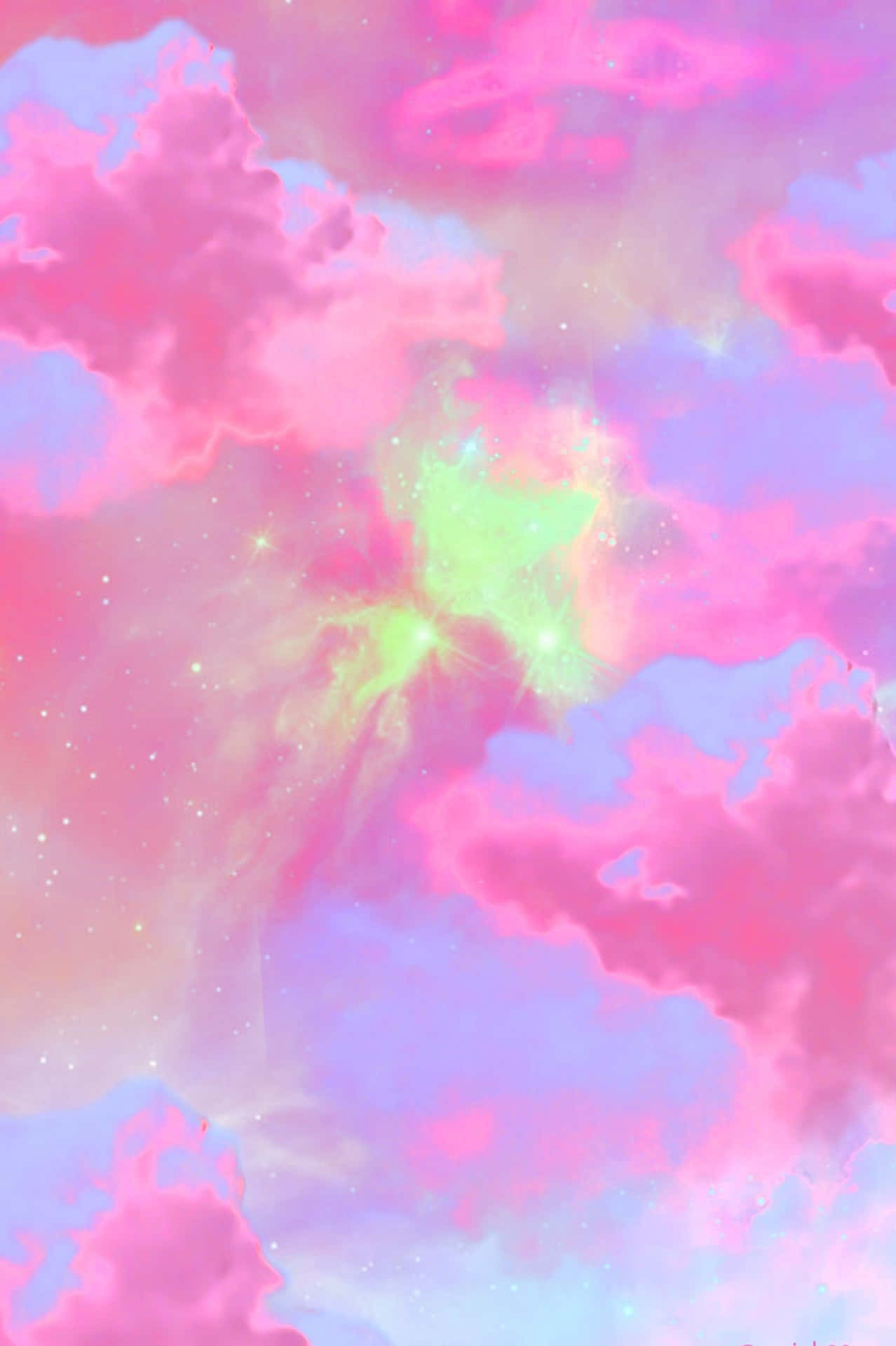 Dreamy Pastel Pink And Purple Landscape Background