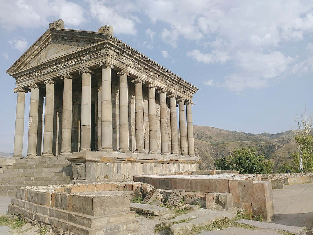 Dreamy Photo Of Garni Temple Background