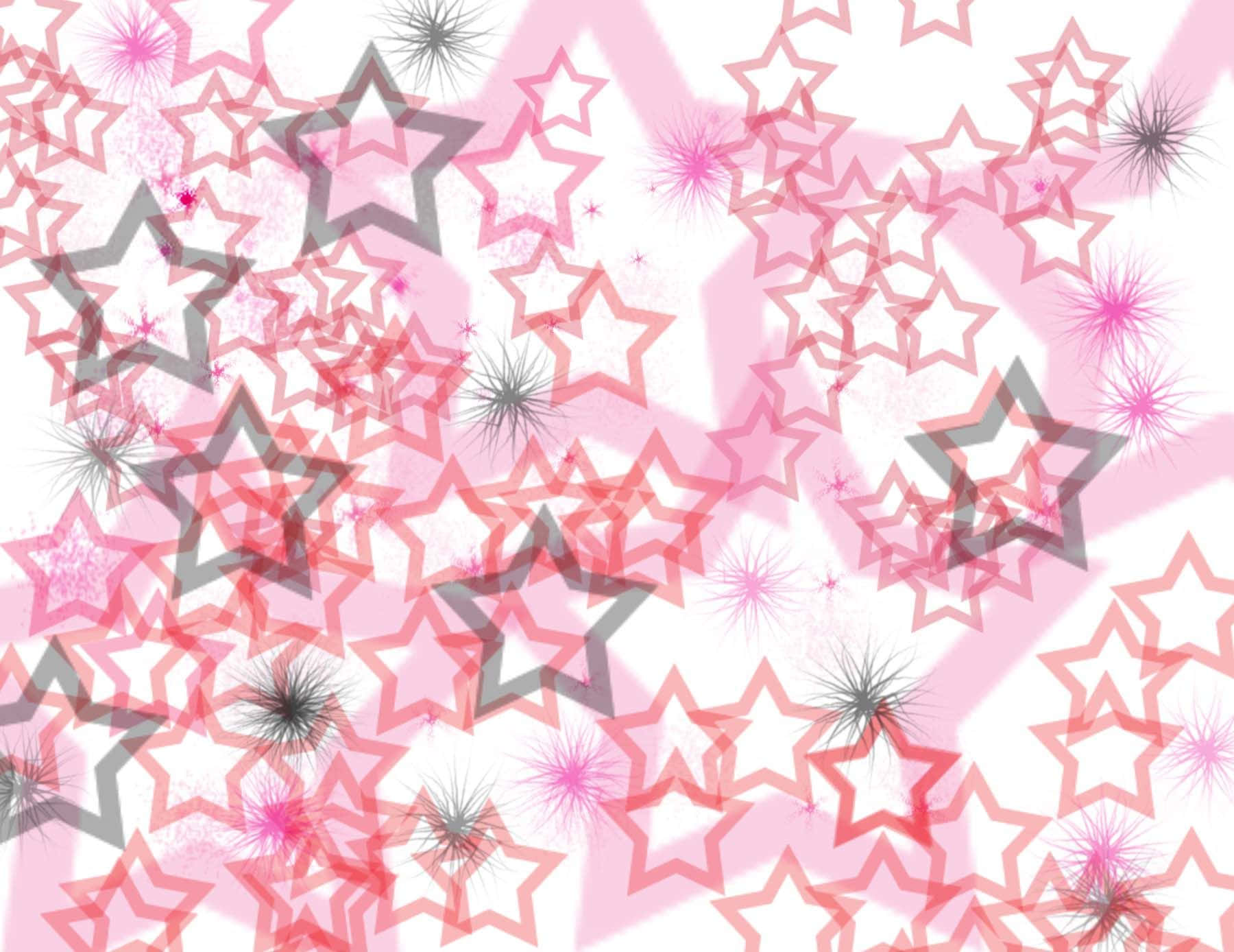 Dreamy Pink Stars In The Night Sky