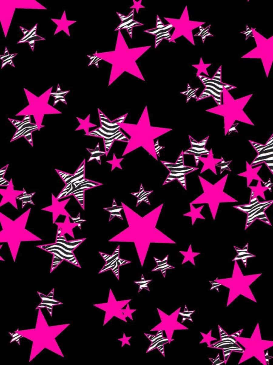 Dreamy Pink Starscape Background