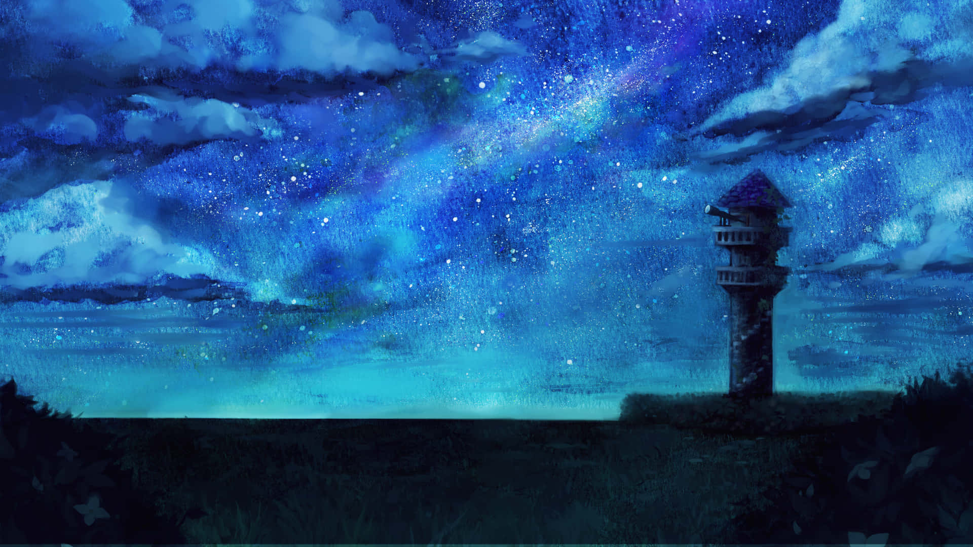 Dreamy, Starry Night Sky Background