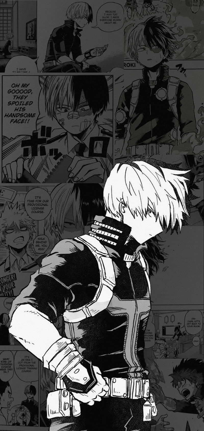 Dress Up In Style With This Fashionable Todoroki Black Design! Background