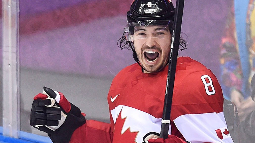 Drew Doughty Shouting With Excitement Expression During Game Background