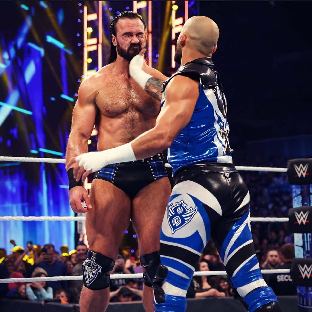 Drew Mcintyre Versus Ricochet Intense Wwe Match. Background